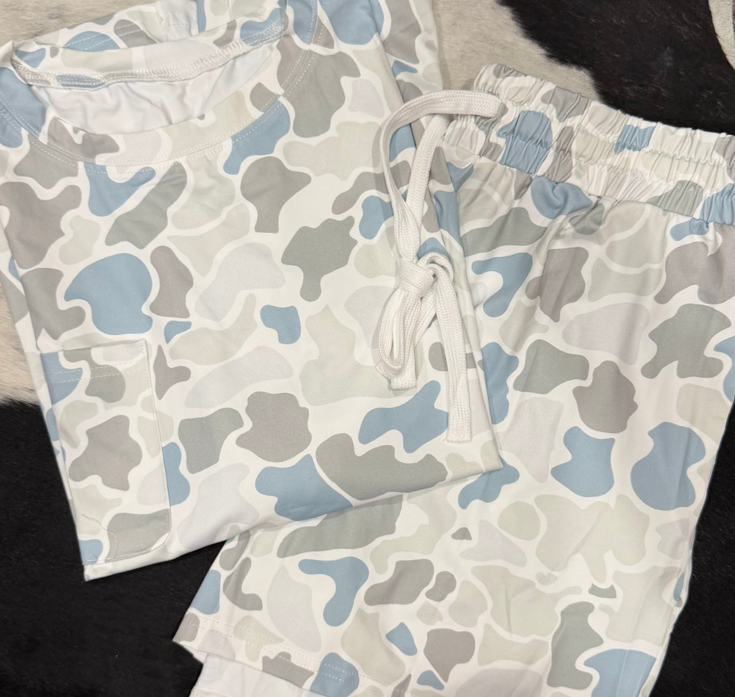 White Camo Casual Set