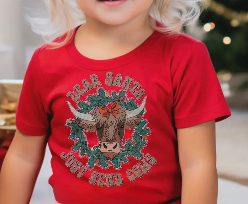 Dear Santa Send Cows Kids