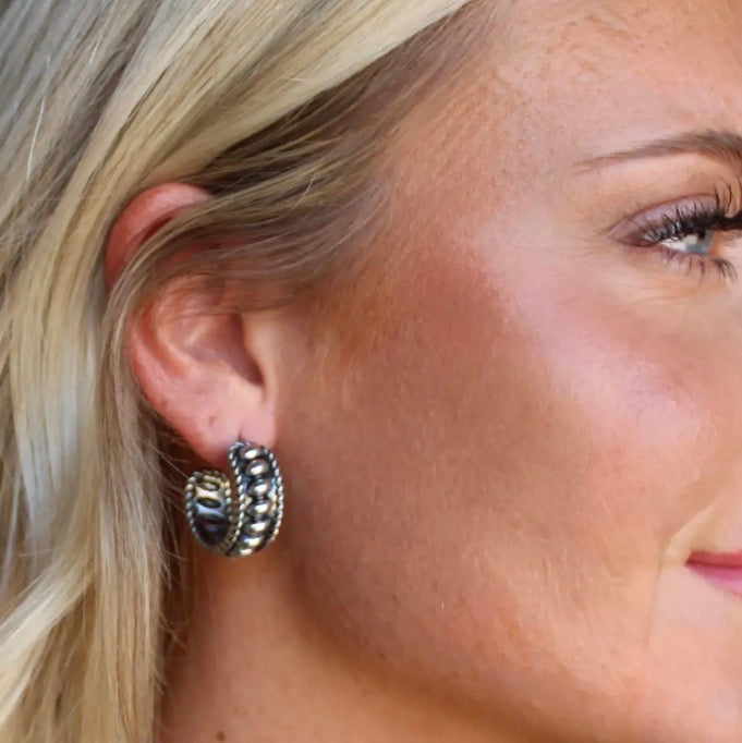 Textured Hoop Earrings