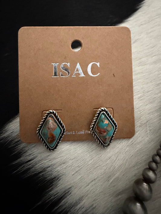 Diamond Gemstone Stud Earrings