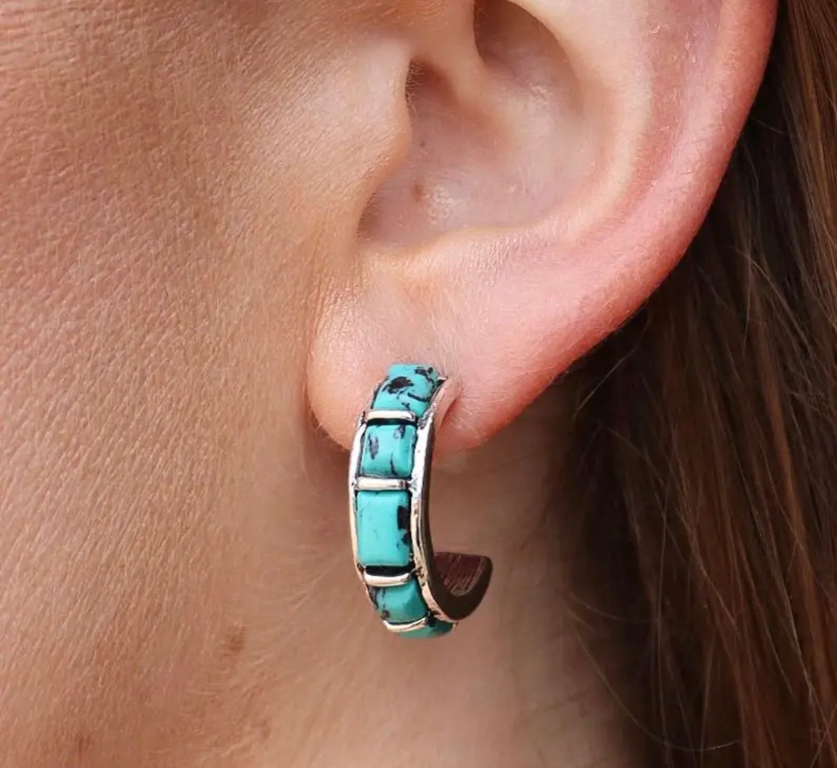 Turquoise Hoop Earrings