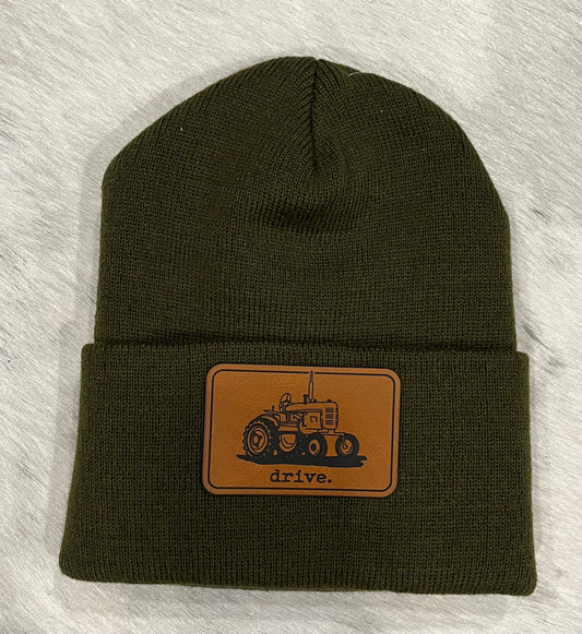 Drive Tractor Green Youth Beanie