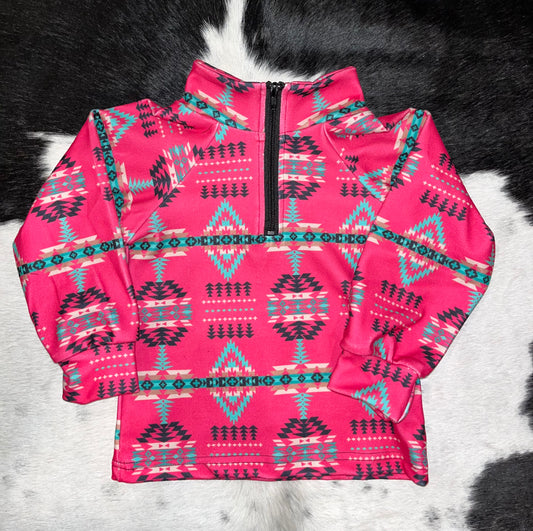 Pink Aztec Kids Pullover