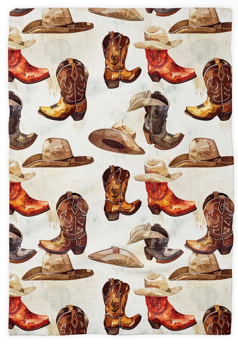 Western Boots Kitchen Towel