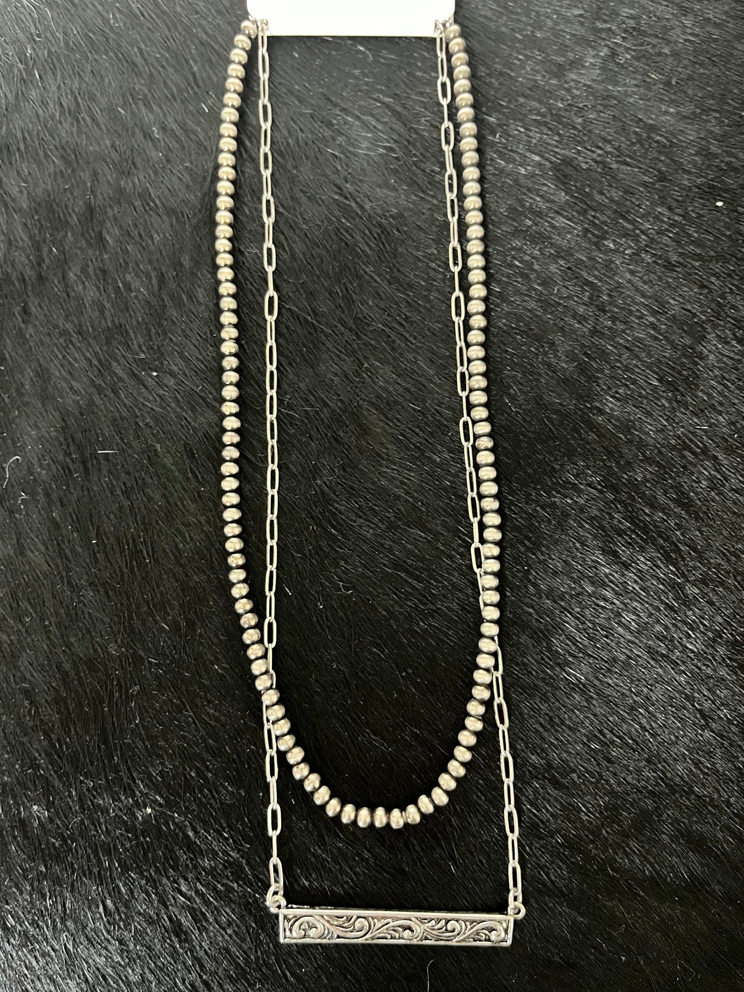 Paisley Bar + Navajo Pearl Necklace