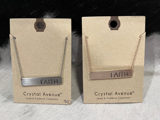 'Faith' Bar Necklace