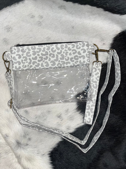 Clear Leopard Crossbody