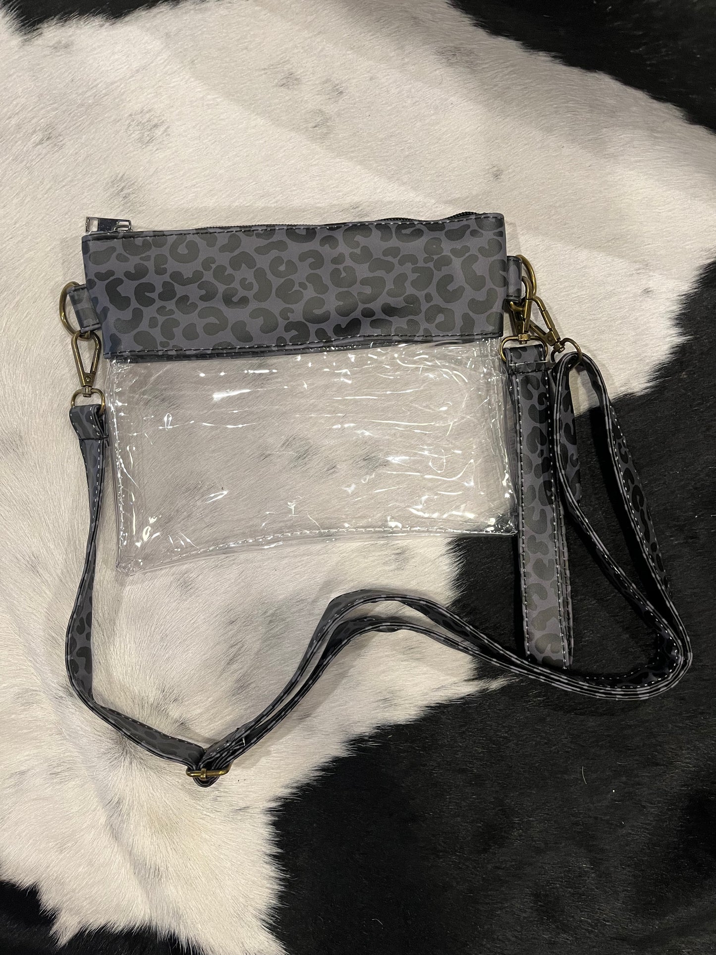 Clear Leopard Crossbody