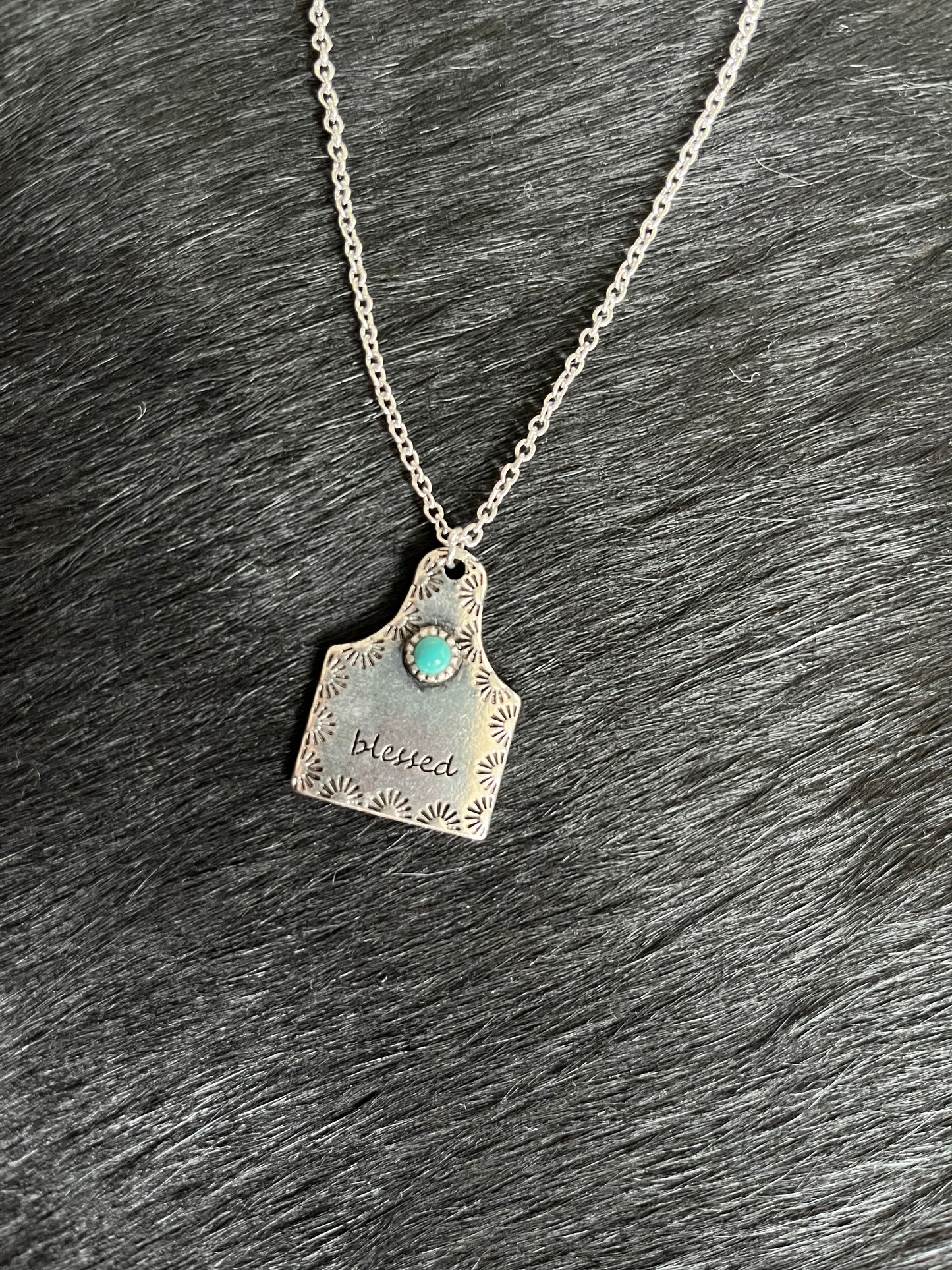 Blessed Cattle Tag Necklace