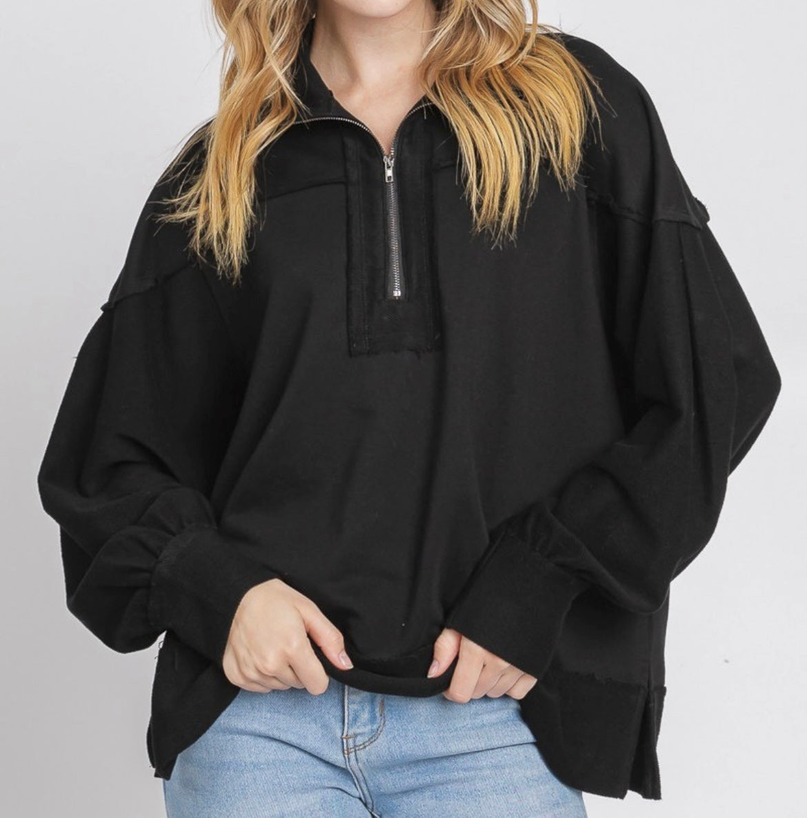 Terry Zip Pullover