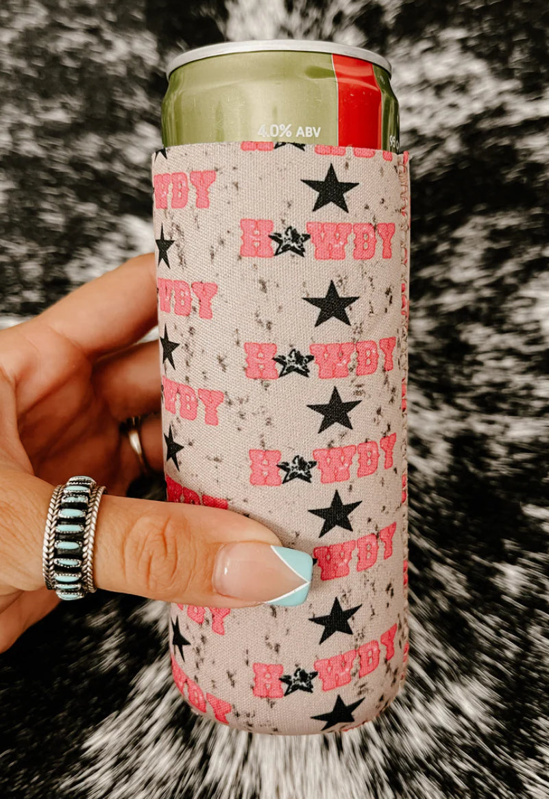 Howdy Star Tall Koozie