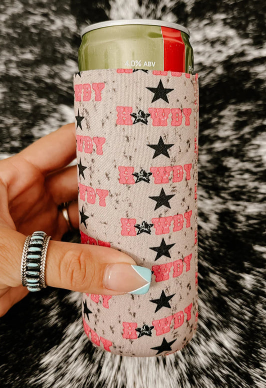 Howdy Star Tall Koozie