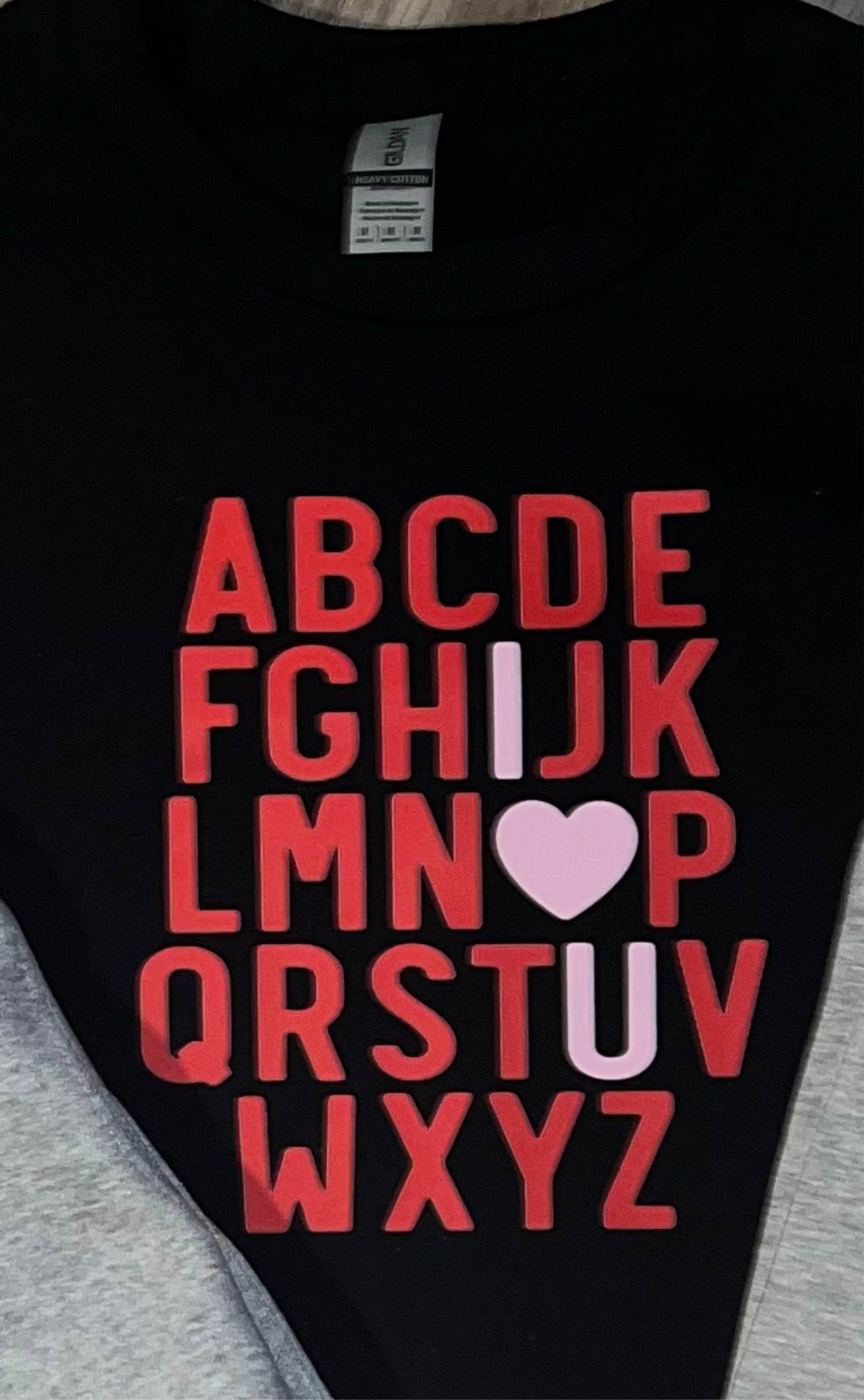 Alphabet  Love U Tee