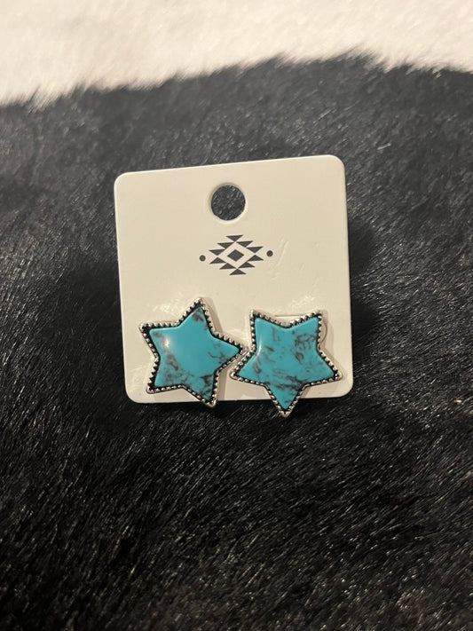 Turquoise Star Struck Earrings