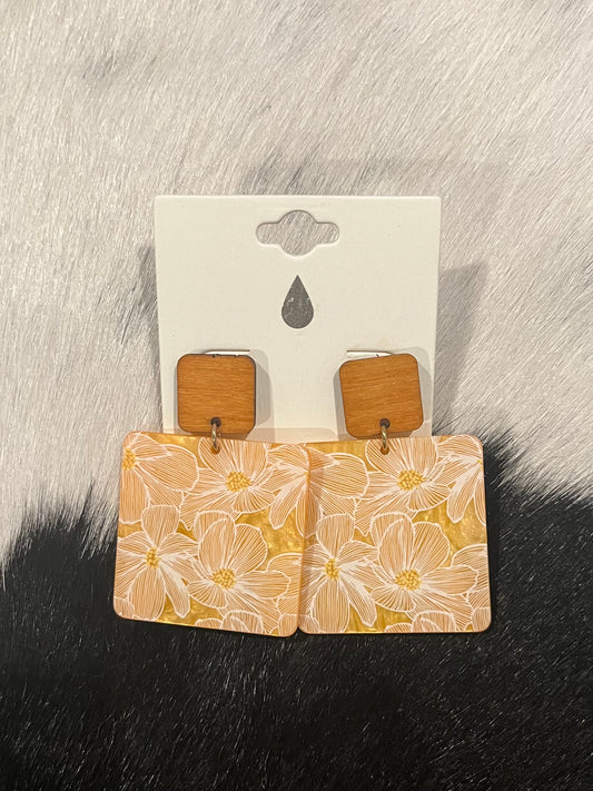 Sakura White Flower Earrings