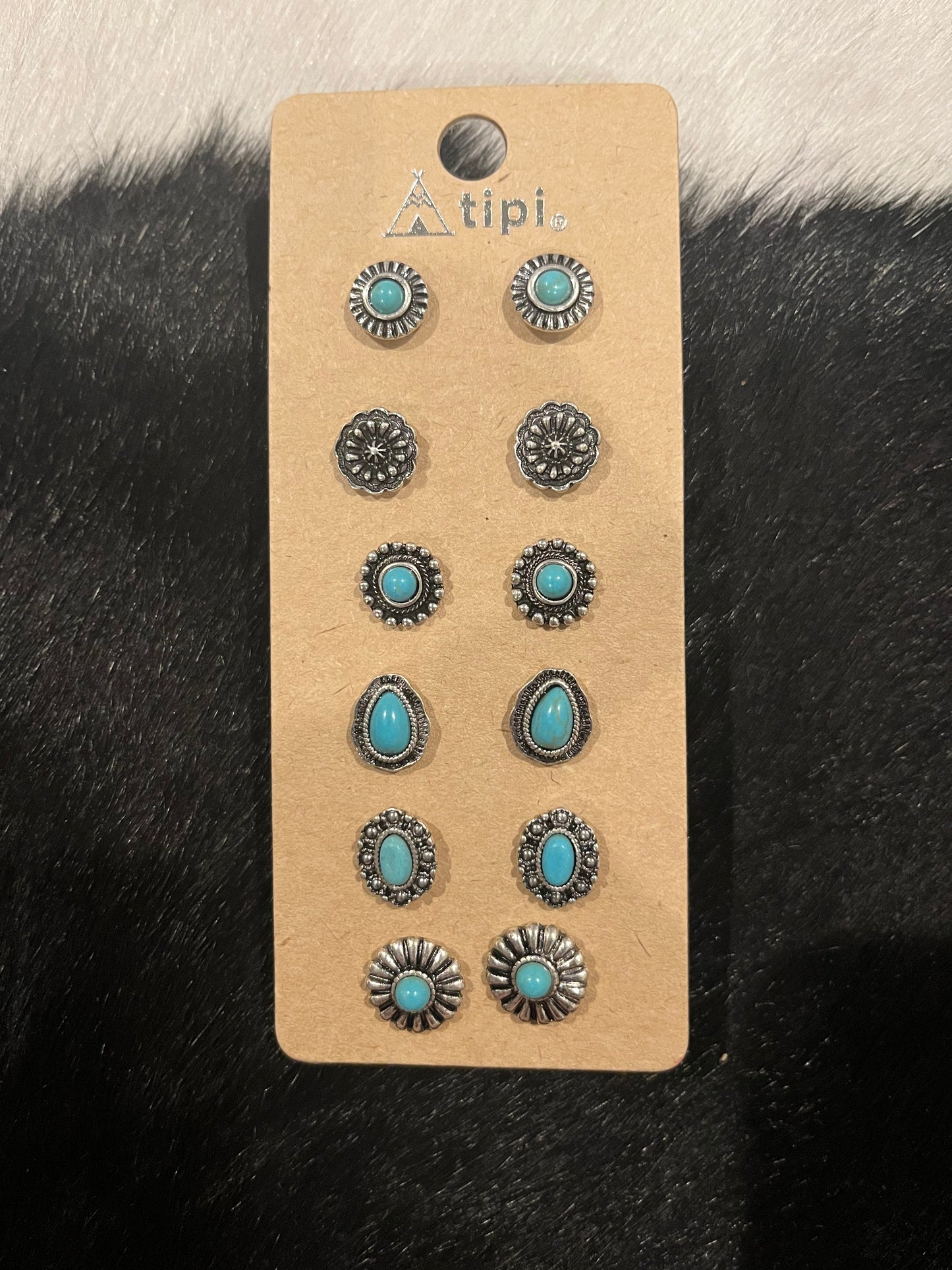 Turquoise Spring Mills Stud Earrings