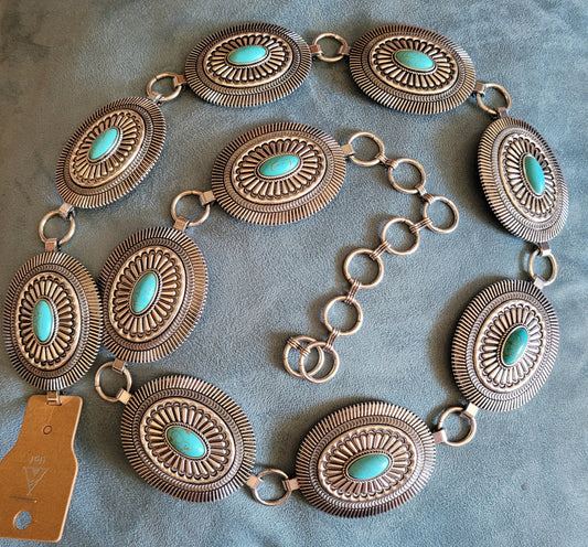 Turquoise Wynette Silverton Concho Belt