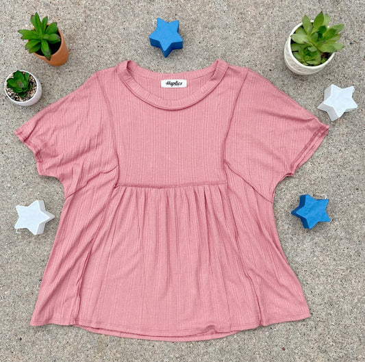 Mauve Textured Blouse