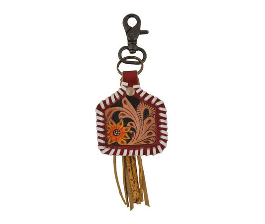 Golden Ballet Leather Keychain