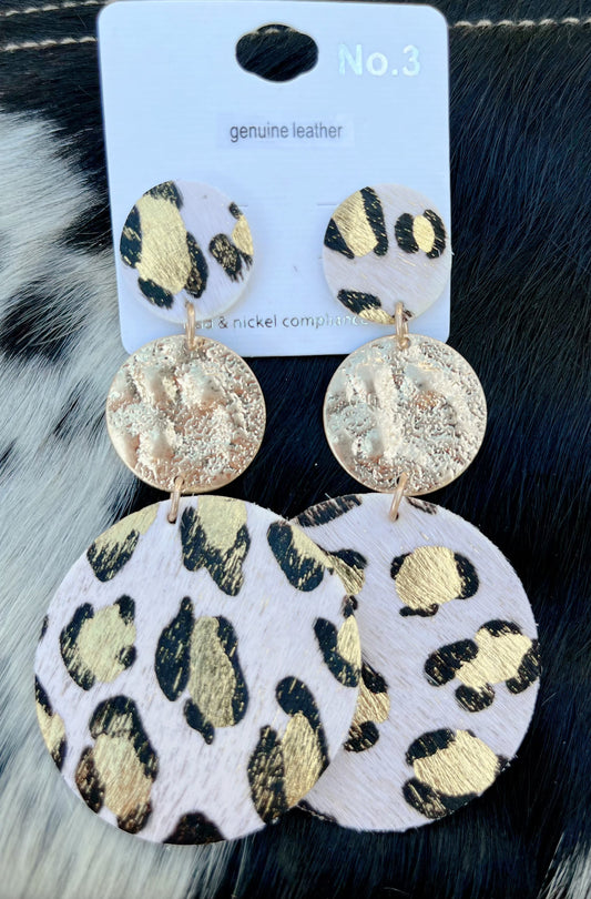 Bold Choice White Leopard Earrings