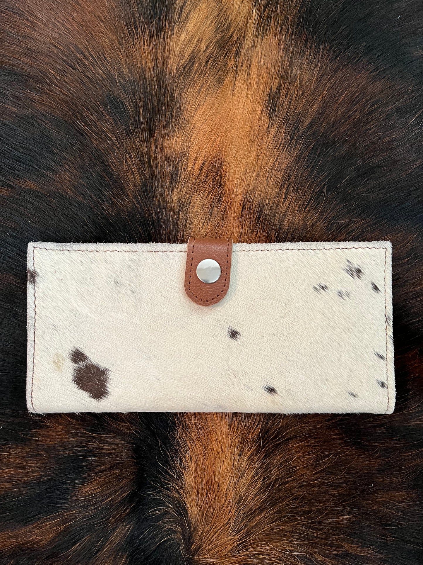 Cowhide Checkbook Cover