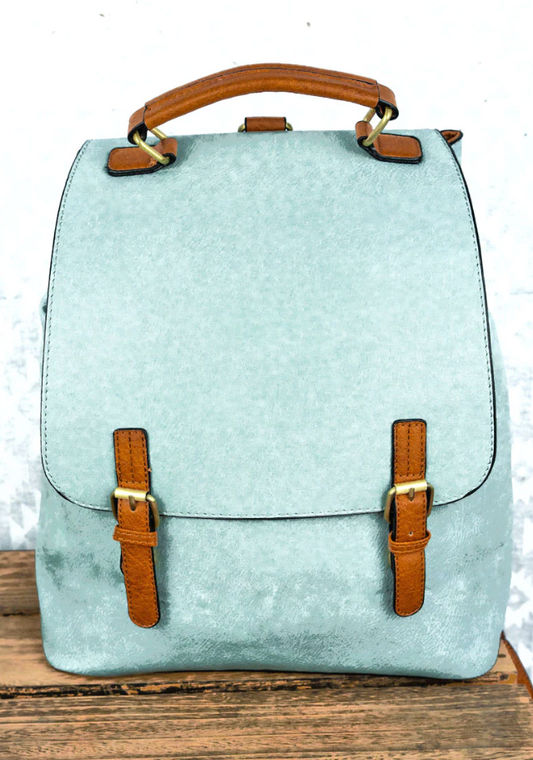 Faux Leather Haley Satchel Book Bag