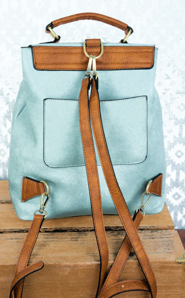 Faux Leather Haley Satchel Book Bag