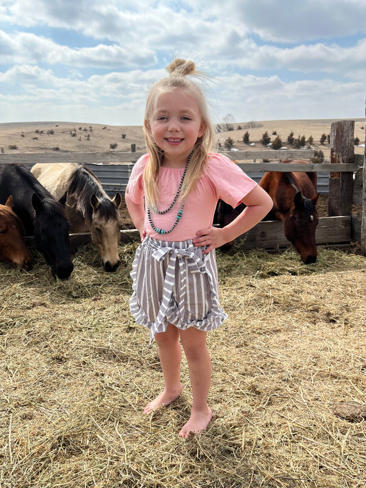 Pink Off the Shoulder Outfit